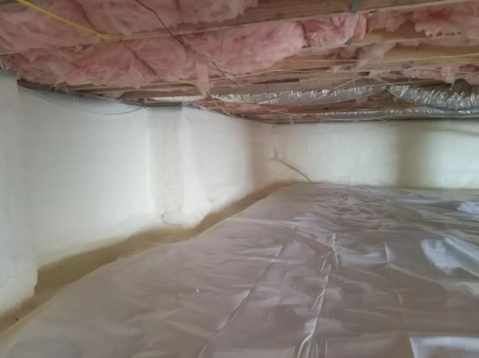 Crawl space encapsulation with closed-cell spray foam for Spray Foam Roofing in Horizon West