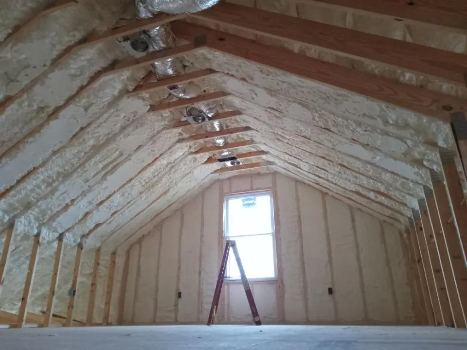 Spray foam roofing application for Crawl Space Insulation project in Horizon West
